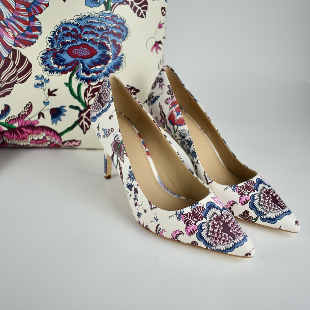 Tory Burch Rory Printed Tote In Multi Happy Times - Picture 5 of 16